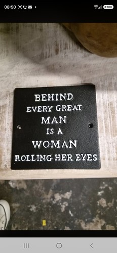 Cast iron sign plaque - iron,