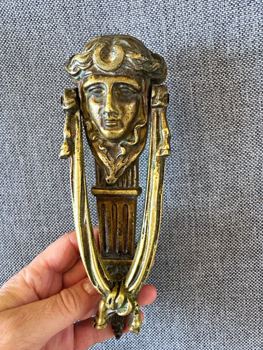 Vintage heavy cast brass - heavy, lady
