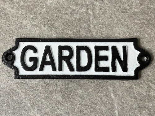 Garden sign cast iron - cast, gate