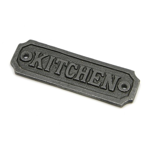 Kitchen sign antique cast - sign,