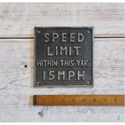 Antique cast iron speed limit - antique,
