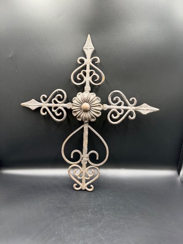 Cast iron metal cross - cast,