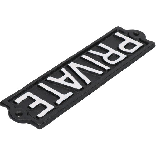 Private black sign - private, cast