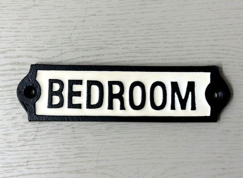 Bedroom sign cast iron - bedroom,