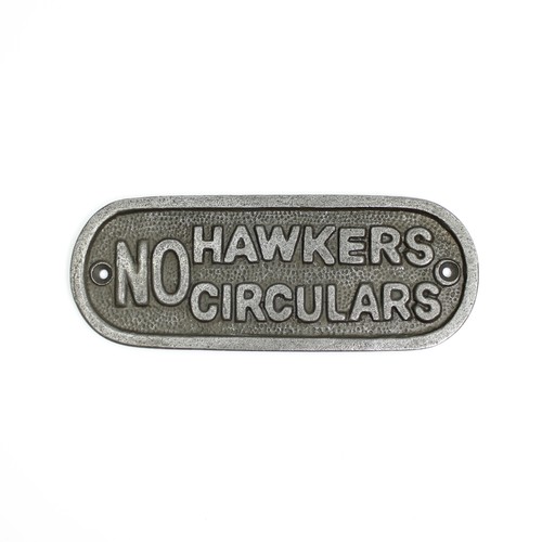 Hawkers circulars sign - hawkers,