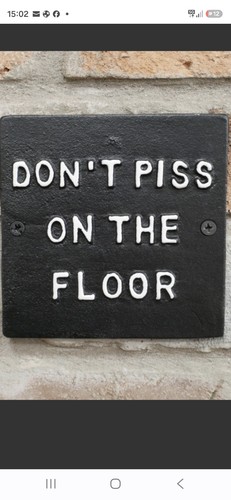 Cast iron sign plaque - iron,