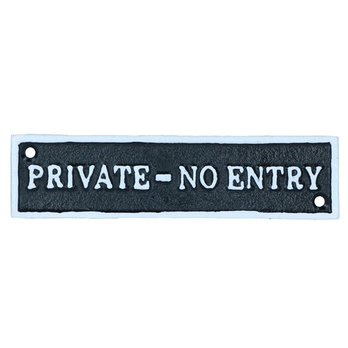 Private entry black cast - entry,