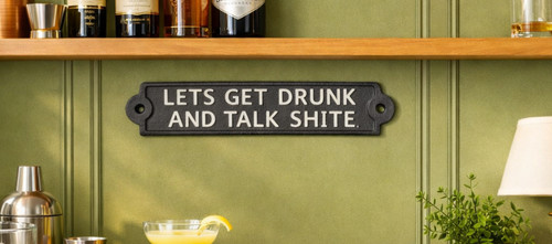 Cast iron humorous plaque - humorous,
