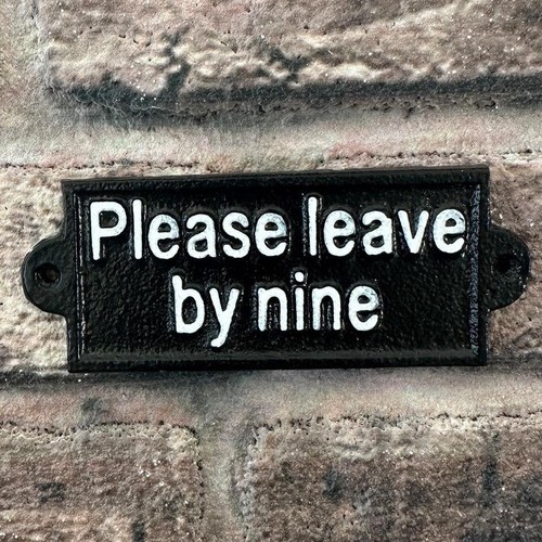 Cast iron wall plaque - cast,