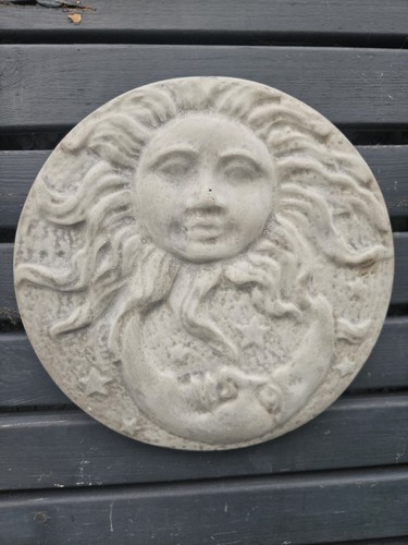 Hand cast sun moon - sun, garden
