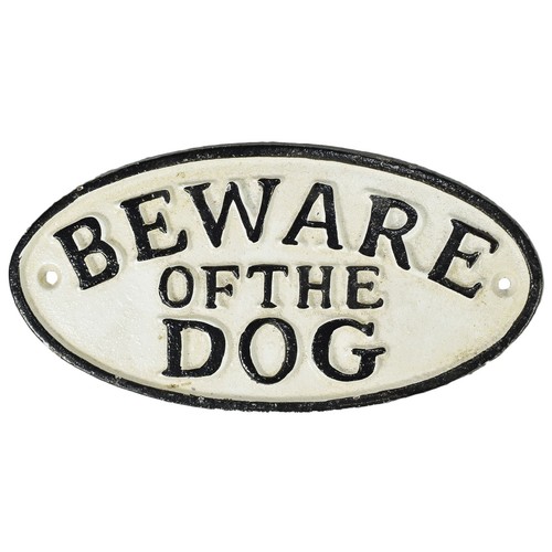 Beware dog cast - cast, iron