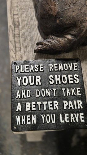 Cast iron sign - cast,