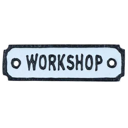 Workshop cast iron small - iron, sign