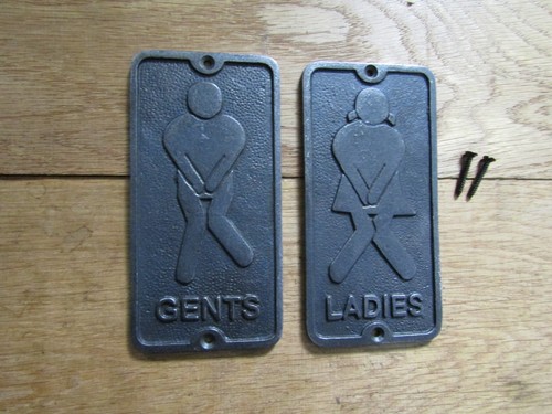 Rustic gents ladies cast - rustic, iron
