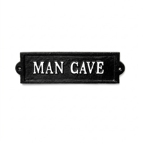 Cast iron funny sign metal - iron,