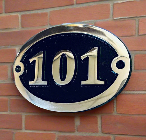 Oval house number - oval,