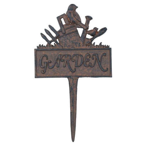 Garden stake sign plaque - garden,