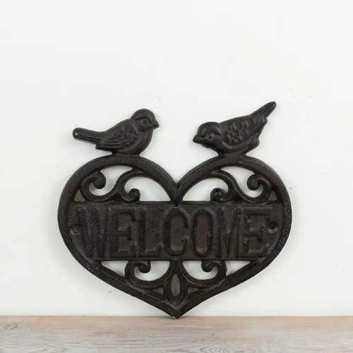 Heart welcome sign 19 3cm - welcome,