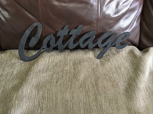 Cast iron plaque sign - iron,