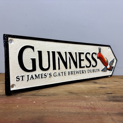Cast iron guinness toucan - iron, sign