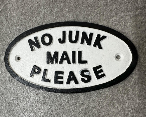 Junk mail please - sign, door