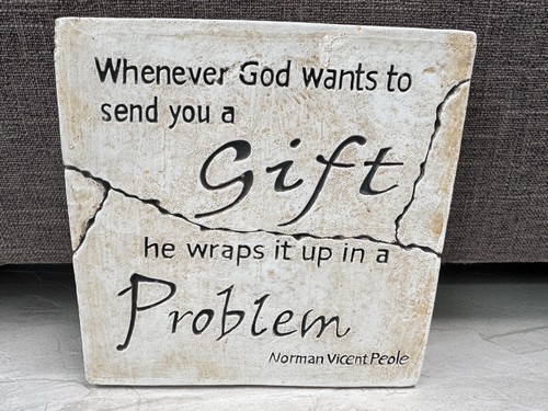 Proverb cast stone - stone, plaque