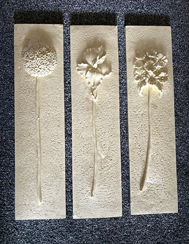 Set white floral - 3, 3d